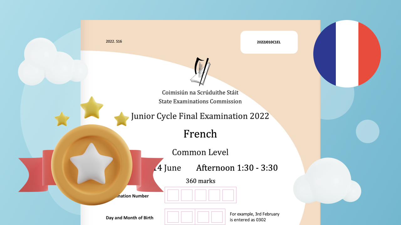 sample paper junior cycle french